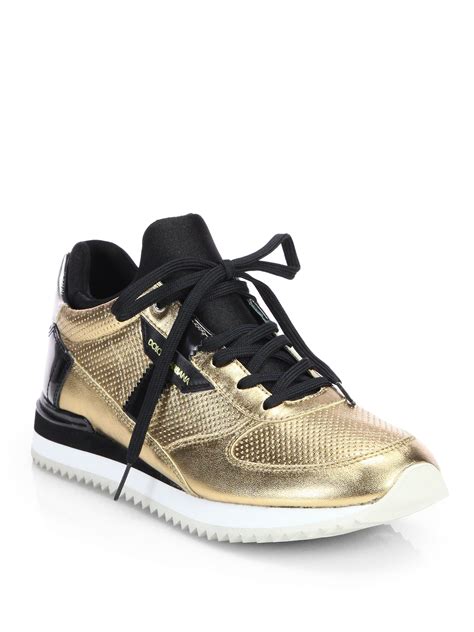 tenis dolce gabbana negro con dorado|dolce gabbana sneakers women's.